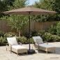 Preview: ARDEBO.de - Gartenparasol mit LED-Lichtern und Sockel 300 x 300 cm