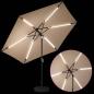 Preview: Gartenparasol mit LED-Lichtern und Sockel 300 x 300 cm