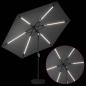 Preview: Gartenparasol mit LED-Lichtern und Sockel 300 x 300 cm