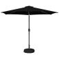 Preview: Gartenparasol mit LED-Lichtern und Sockel 3 x 3 m Polyester
