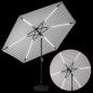 Preview: Gartenparasol mit LED-Lichtern und Sockel 300 x 300 cm