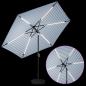 Preview: Gartenparasol mit LED-Lichtern und Sockel 300 x 300 cm