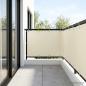 Preview: ARDEBO.de - Balkon-Sichtschutz 1,2 x 15 m Stoff mit PU-Beschichtung Creme