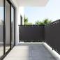 Preview: Balkon-Sichtschutz 1,2 x 25 m Stoff mit PU-Beschichtung Schwarz
