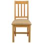Preview: Esszimmerstuhl VENLO 2 Stk. Massivholz Eiche Beige