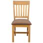 Preview: Esszimmerstuhl 2 Stk. Massivholz Eiche Grau 45 x 59 x 92 cm