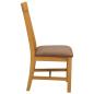Preview: Esszimmerstuhl 2 Stk. Massivholz Eiche Grau 45 x 59,5 x 100 cm