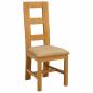 Preview: Esszimmerstuhl 2 stk. Massivholz Eiche Beige 45 x 51 x 105 cm