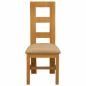 Preview: Esszimmerstuhl 2 stk. Massivholz Eiche Beige 45 x 51 x 105 cm