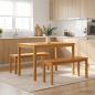 Preview: ARDEBO.de - Esstischbank 95 x 32 x 45 cm Massivholz Eiche Natur