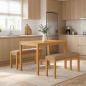 Preview: ARDEBO.de - Esstischbank 95 x 32 x 45 cm Massivholz Eiche Grau