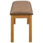 Preview: Esstischbank 95 x 32 x 45 cm Massivholz Eiche Grau