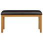 Preview: Esstischbank 95 x 32 x 45 cm Massivholz Eiche Schwarz