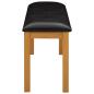 Preview: Esstischbank 95 x 32 x 45 cm Massivholz Eiche Schwarz