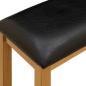 Preview: Esstischbank 95 x 32 x 45 cm Massivholz Eiche Schwarz