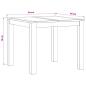 Preview: Esstisch 90 x 90 x 75 cm Massivholz Eiche Natur Quadratisch