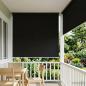 Preview: ARDEBO.de - Außen-Rollos mit UV-Schutz Schwarz 165 x 230 cm (B x H)