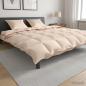 Preview: ARDEBO.de - Bettdecke 200 x 220 cm Für alle Jahreszeiten Kapokfaser Beige
