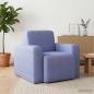 Preview: ARDEBO.de - Sessel Jeans blau Stoff