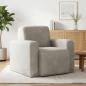 Preview: ARDEBO.de - Sessel Creme Samt