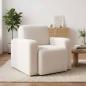 Preview: ARDEBO.de - Sessel Creme Boucl?