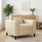 Preview: ARDEBO.de - Sessel Creme Stoff