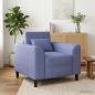Preview: ARDEBO.de - Sessel Jeans blau Stoff
