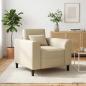 Preview: ARDEBO.de - Sessel Creme Kunstleder