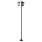 Preview: 3-Kopf Laternenpfahl Schwarz 16 x 16 x 187 cm Aluminium und ABS
