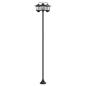 Preview: 3-Kopf Laternenpfahl Schwarz 16 x 16 x 187 cm Aluminium und ABS