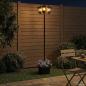 Preview: ARDEBO.de - 3-Kopf Laternenpfahl Schwarz 32 x 32 x 188 cm Aluminium und ABS