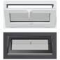 Preview: Kellerfenster RISOR 80 x 40 cm PVC und klares, glattes Glas