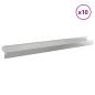 Preview: Raseneinfassung 10 stk. 100 x 10 x 8 cm Stahl Silber