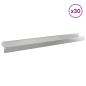 Preview: Raseneinfassung 30 stk. 100 x 10 x 8 cm Stahl Silber