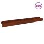 Preview: Raseneinfassung 30 stk. 100 x 10 x 8 cm Stahl Rostig