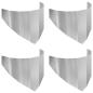 Preview: Raseneinfassung 4 stk. 100 x 45 cm Stahl Silber