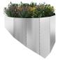 Preview: Raseneinfassung 4 stk. 100 x 45 cm Stahl Silber