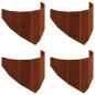 Preview: Raseneinfassung 4 stk. 100 x 45 cm Stahl Rostig