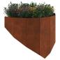 Preview: Raseneinfassung 4 stk. 100 x 45 cm Stahl Rostig