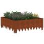 Preview: Raseneinfassung 4 stk. 60 x 60 x 20 cm Stahl Rostig