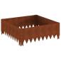 Preview: Raseneinfassung 4 stk. 60 x 60 x 20 cm Stahl Rostig