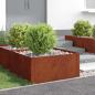 Preview: ARDEBO.de - Raseneinfassung 4 stk. 60 x 60 x 35 cm Stahl Rostig