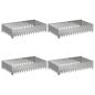 Preview: Raseneinfassung 4 stk. 100 x 60 x 20 cm Stahl Silber