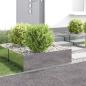 Preview: ARDEBO.de - Raseneinfassung 4 stk. 100 x 60 x 35 cm Stahl Silber