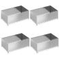 Preview: Raseneinfassung 4 stk. 100 x 60 x 35 cm Stahl Silber