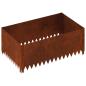 Preview: Raseneinfassung 4 stk. 100 x 60 x 35 cm Stahl Rostig