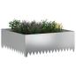 Preview: Raseneinfassung 100 x 100 x 35 cm Stahl Silber