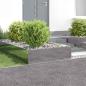 Preview: ARDEBO.de - Raseneinfassung 4 stk. 100 x 100 x 35 cm Stahl Silber