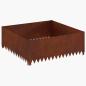 Preview: Raseneinfassung 100 x 100 x 35 cm Stahl Rostig