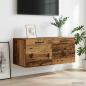 Preview: ARDEBO.de - Wandschrank Wandhalterung Altholz 80 x 36,5 x 35 cm